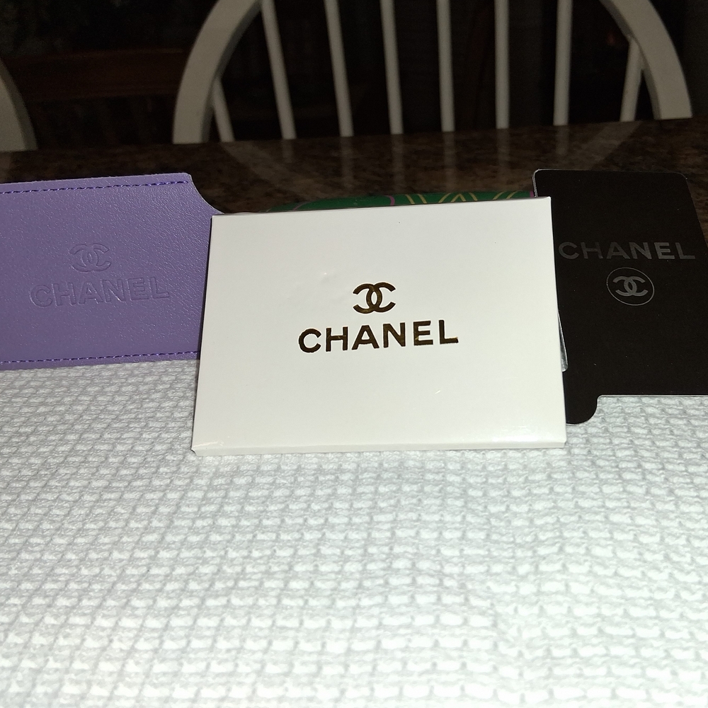 Chanel New Purple Mirror With Card Holder